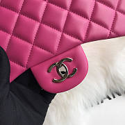 Chanel Bag Jumbo Double Flap Quilted Hot Pink Fuchsia Silver 30cm - 4