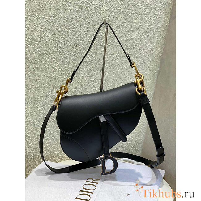 Dior Saddle Bag With Strap Black 25.5 x 20 x 6.5 cm - 1