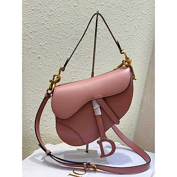 Dior Saddle Bag With Strap Pink 25.5 x 20 x 6.5 cm