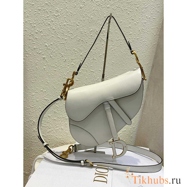 Dior Saddle Bag With Strap White 25.5 x 20 x 6.5 cm - 1