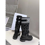 Dior D-Major Boot Calfskin With Cannage Tweed Black - 6