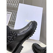 Dior D-Major Boot Calfskin With Cannage Tweed Black - 5