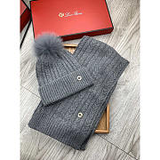 Loro piana Wool Pom And Scarf Grey - 1