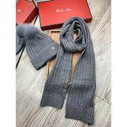 Loro piana Wool Pom And Scarf Grey - 3