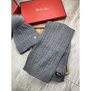 Loro piana Wool Pom And Scarf Grey - 4