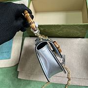 Gucci Bamboo 1947 Super Mini Bag Silver 18.5x12x5.5cm - 4