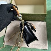 Gucci Bamboo 1947 Super Mini Bag Black 18.5x12x5.5cm - 3
