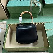 Gucci Bamboo 1947 Super Mini Bag Black 18.5x12x5.5cm - 2