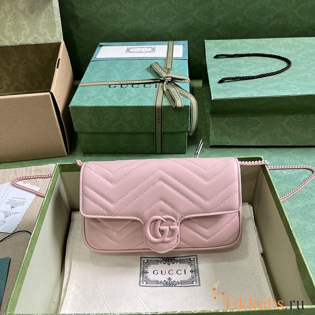 Gucci GG Marmont Mini Bag Pink 21x12x5cm - 1