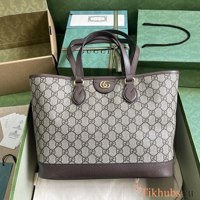 Gucci Ophidia GG Mini Tote Bag Brown 31x25x13cm - 1