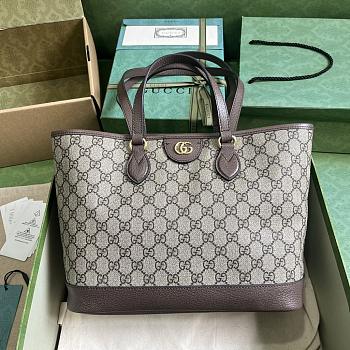 Gucci Ophidia GG Mini Tote Bag Brown 31x25x13cm