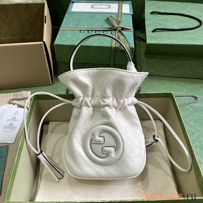 Gucci Blondie Mini Bucket Bag White 15x19x8cm - 1