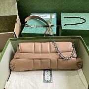 Gucci Horsebit Chain Medium Shoulder Bag Rose Beige 38x15x16cm - 3