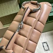 Gucci Horsebit Chain Medium Shoulder Bag Rose Beige 38x15x16cm - 4
