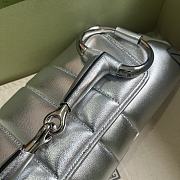 Gucci Horsebit Chain Medium Shoulder Bag Silver 38x15x16cm - 2