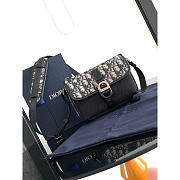 Dior 8 Mini Bag With Strap Beige And Black Dior Oblique Jacquard 18.5x13x4cm - 1