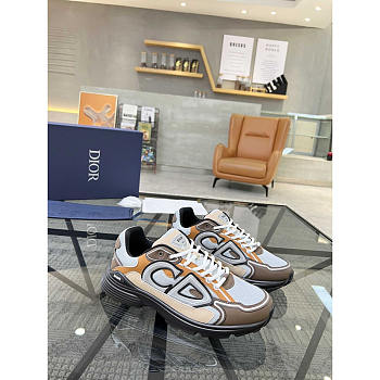 Dior B30 Sneakers Cream Mesh And Beige Brown And Gray Technical