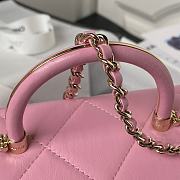 Chanel Small Box Bag Shiny Calfskin Gold Pink 13.5x19x8cm - 5