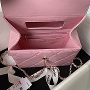 Chanel Small Box Bag Shiny Calfskin Gold Pink 13.5x19x8cm - 4