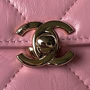 Chanel Small Box Bag Shiny Calfskin Gold Pink 13.5x19x8cm - 3