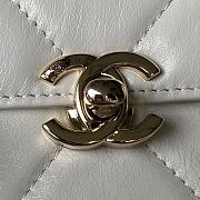 Chanel Small Box Bag Shiny Calfskin Gold White 13.5x19x8cm - 2