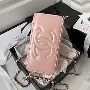 Chanel Vanity Case 23K Pink Lambskin 17x9.5x8cm - 3