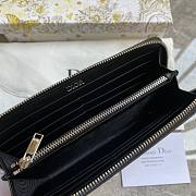 Dior Saddle Zipped Long Wallet Beige Black 19.8 x 11 cm - 4