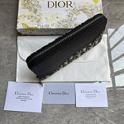 Dior Saddle Zipped Long Wallet Beige Black 19.8 x 11 cm - 3