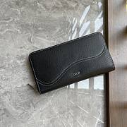 Dior Saddle Zipped Long Wallet Black 19.8 x 11 cm - 5