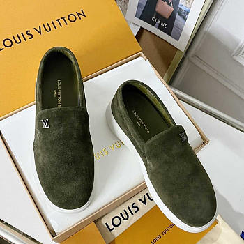 Louis Vuitton LV Pacific Suede Calf Leather Loafer Green