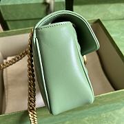 Gucci Mini Marmont Green Shoulder Bag 23x14x6cm - 5