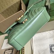Gucci Mini Marmont Green Shoulder Bag 23x14x6cm - 3