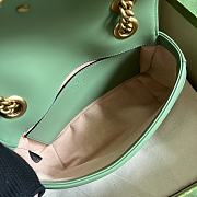 Gucci Mini Marmont Green Shoulder Bag 23x14x6cm - 2