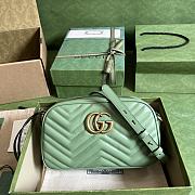 Gucci Marmont Small Shoulder Green Bag 24x12x7cm - 1