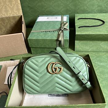Gucci Marmont Small Shoulder Green Bag 24x12x7cm