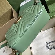Gucci Marmont Small Shoulder Green Bag 24x12x7cm - 5
