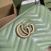 Gucci Marmont Small Shoulder Green Bag 24x12x7cm - 2