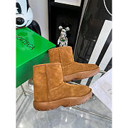 Bottega Veneta Snap Shearling Suede Boots Brown - 3