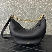 Valentino Garavani Guitar Rockstud Hobo Bag Black 29x23x11cm - 1