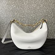 Valentino Garavani Guitar Rockstud Hobo Bag White 29x23x11cm - 1