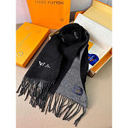 Louis Vuitton LV Cashmere Scarf Black/Gray - 1