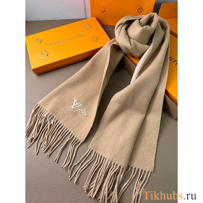 Louis Vuitton LV Cashmere Scarf Camel/Beige 30x180cm - 1