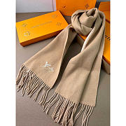 Louis Vuitton LV Cashmere Scarf Camel/Beige 30x180cm - 1