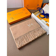 Louis Vuitton LV Cashmere Scarf Camel/Beige 30x180cm - 3