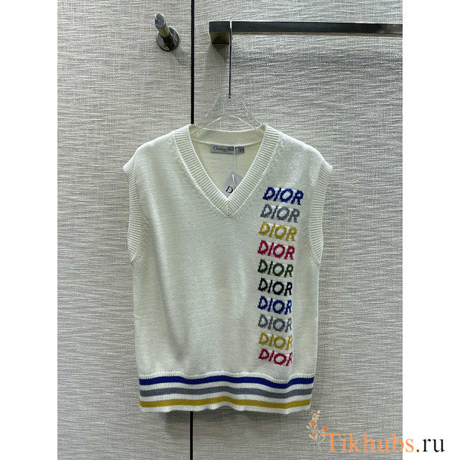 Dior Sleeveless Sweater Wool Beige - 1