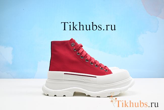 Alexander McQueen Chunky Tread Slick High Top Sneakers Boots - 1