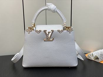 Louis Vuitton LV Capucines BB Flower Crown White 27x18x9cm