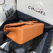 Chanel Jumbo Flap Bag Lambskin Caramel Silver 30cm - 5
