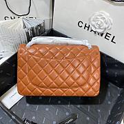 Chanel Jumbo Flap Bag Lambskin Caramel Silver 30cm - 3