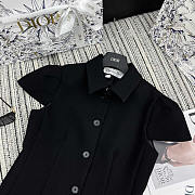 Dior Fitted Short-sleeved Jacket Black Wool And Silk - 3